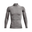 UA ColdGear chandail de compression à col montant et manches longues pour homme Charcoal Light Heather / Noir
