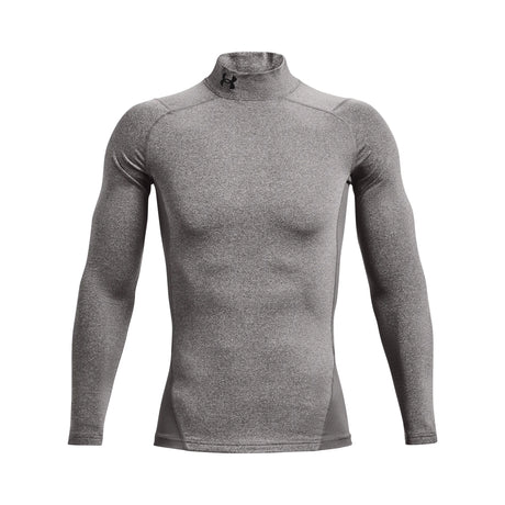 UA ColdGear chandail de compression à col montant et manches longues pour homme Charcoal Light Heather / Noir
