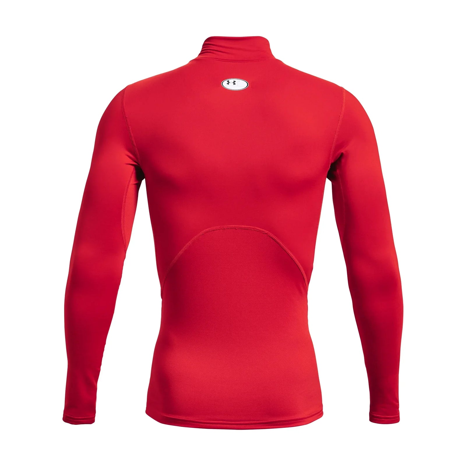 UA ColdGear chandail de compression à col montant et manches longues pour homme Rouge / Blanc - dos