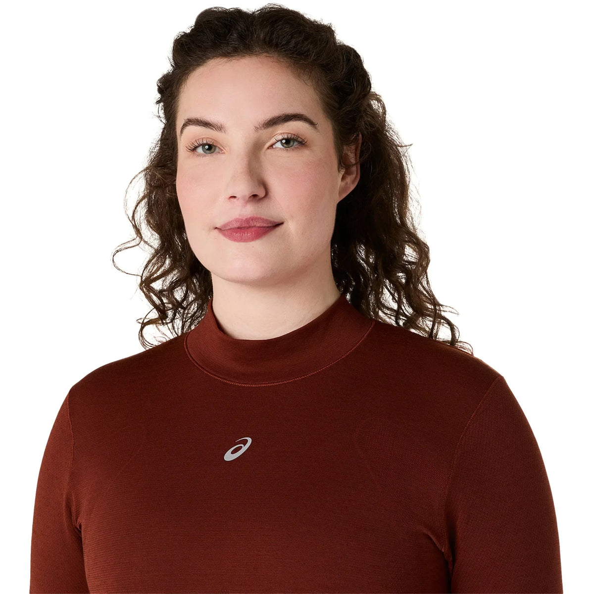 Chandail à manches longues sans coutures ASICS Road Winter Singed Red pour femme