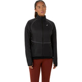 Veste de course à pied d'hiver ASICS Road Winter noire pour femme