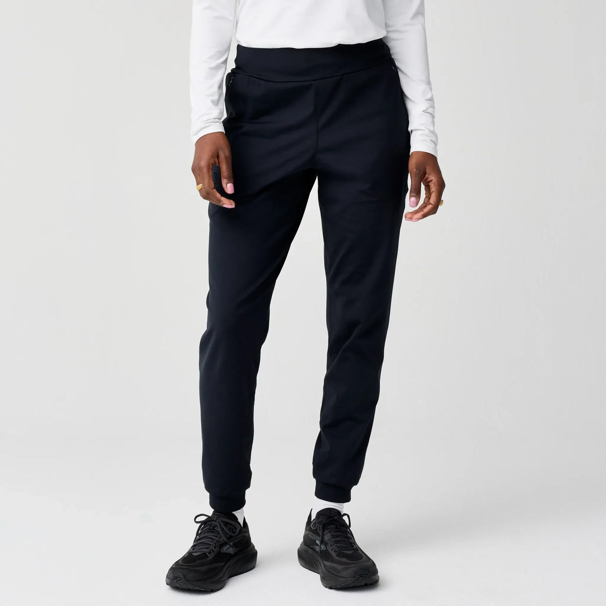 Brooks Momentum Thermal Jogger 2.0 pantalon de course à pied pour femme – Noir (vue avant)