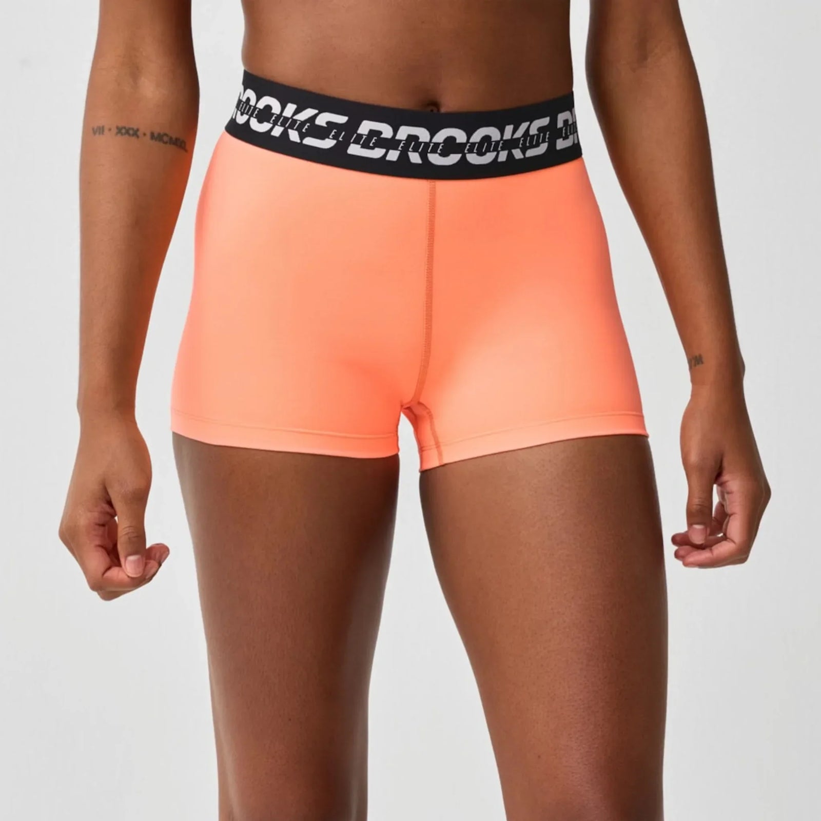 Brooks PR Elite short de course 3 po pour femme - Cyber Peach / Black