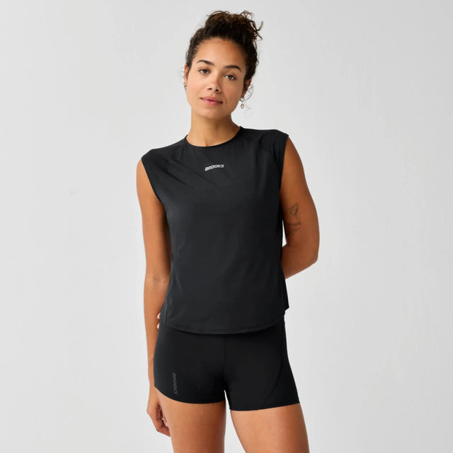 Brooks Dash t-shirt de course respirant à manches courtes pour femme - Noir