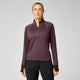 Brooks Momentum Thermal chandail 1/4 zip de course à pied pour femme – Cacao (vue avant)