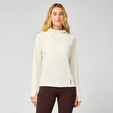 Brooks Momentum Thermal chandail à capuchon de course à pied pour femme – Os (vue avant)