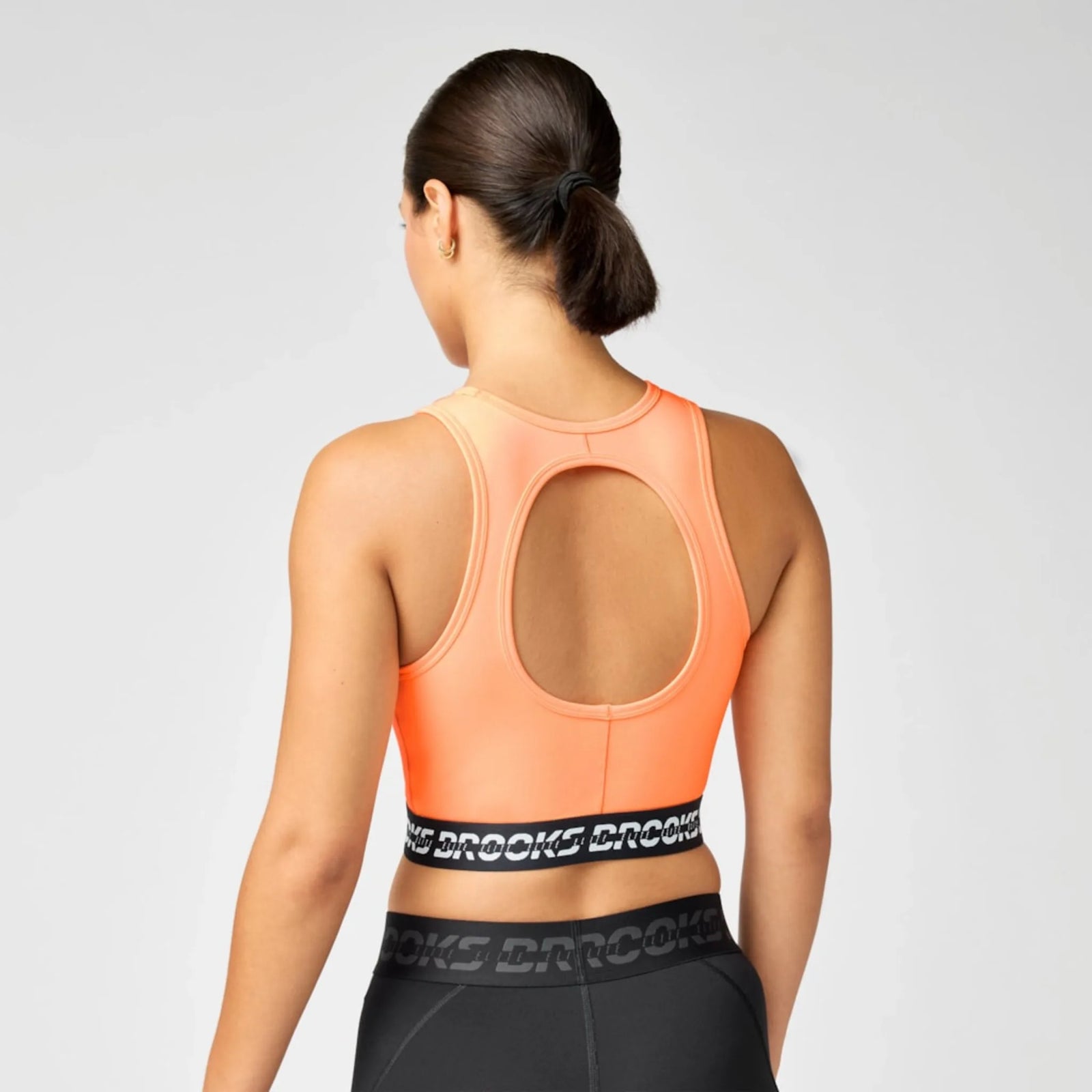 Brooks PR Elite camisole courte de course pour femme - Cyber Peach / Black
