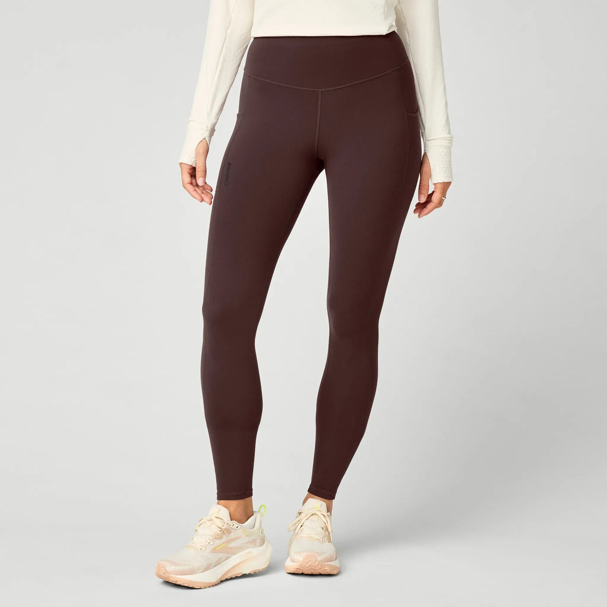 Brooks Momentum Thermal collant de course à pied pour femme – Cacao (vue avant)