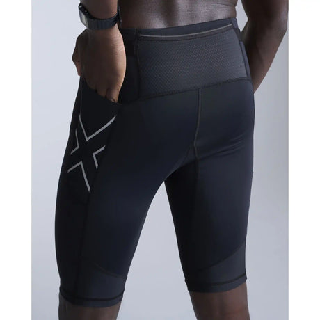 2XU Aero Mesh short homme - Black / Silver Reflective