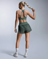 2XU Aero Mesh soutien-gorge de sport à soutien moyen pour femme - Olive Leaf / Olive Leaf réfléchissant