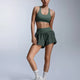 2XU Aero Mesh soutien-gorge de sport à soutien moyen pour femme - Olive Leaf / Olive Leaf réfléchissant