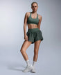 2XU Aero Mesh soutien-gorge de sport à soutien moyen pour femme - Olive Leaf / Olive Leaf réfléchissant