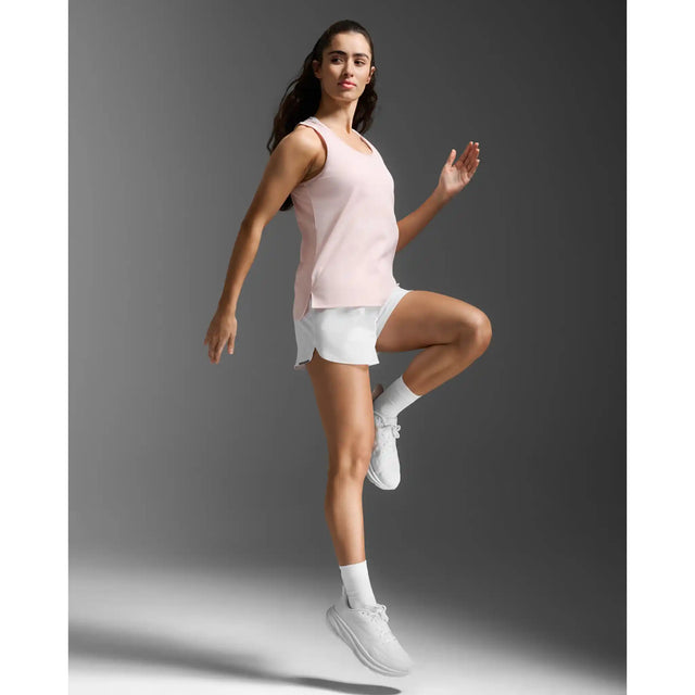 2XU Aero camisole de course à pied femme - Pink Frost / Pink Frost Reflective