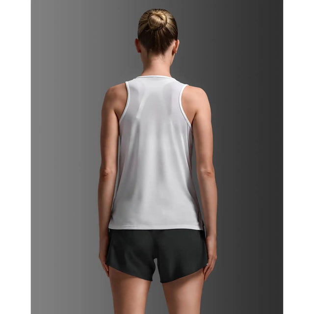 2XU Aero camisole de course à pied femme - White / Silver Reflective