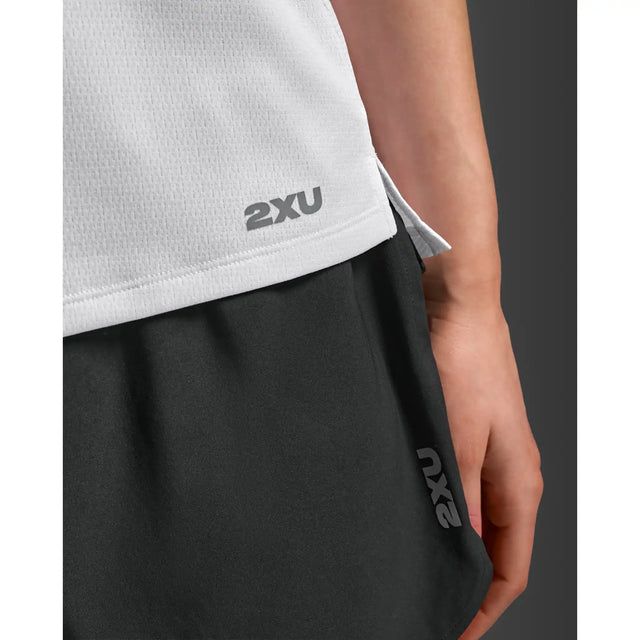 2XU Aero camisole de course à pied femme - White / Silver Reflective