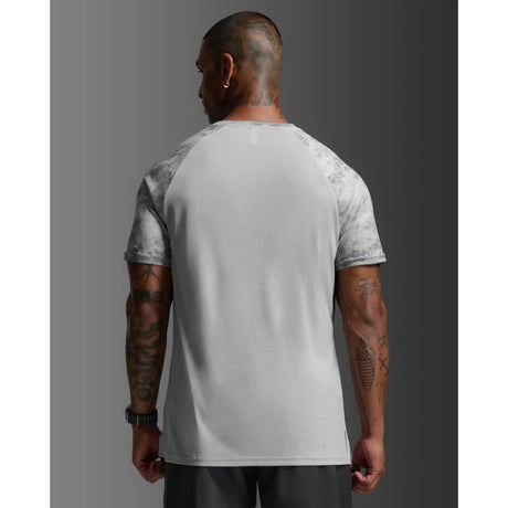 2XU Aero t-shirt de course à pied pour homme- Weathervane / Black  Reflective