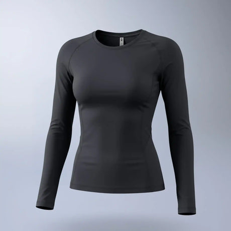 2XU chandail de compression Core manches longues sport femme - Noir / Noir