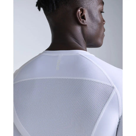 2XU chandail de compression Core manches longues sport homme - Blanc