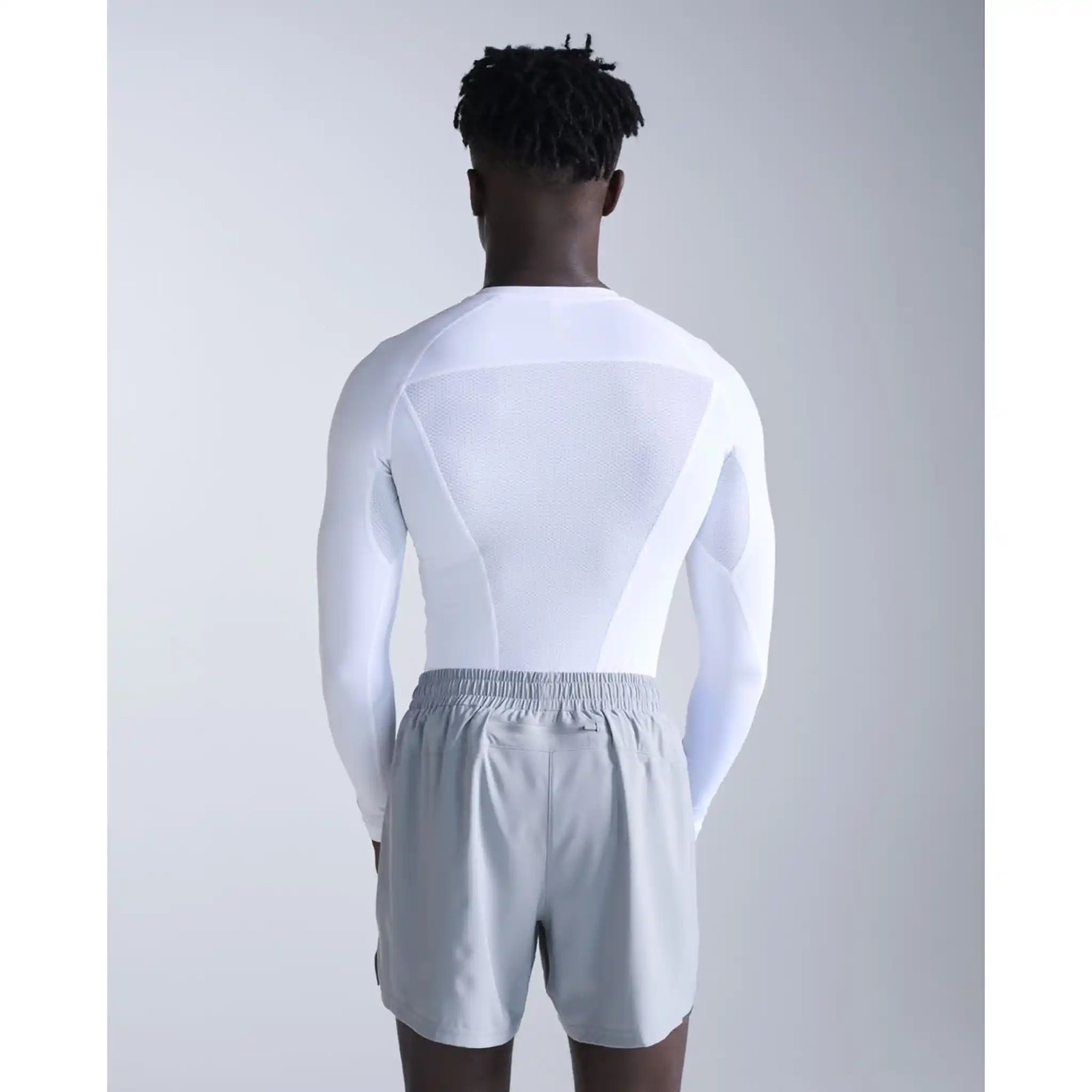 2XU chandail de compression Core manches longues sport homme - Blanc