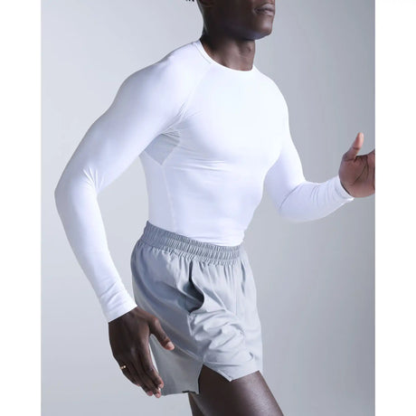 2XU chandail de compression Core manches longues sport homme - Blanc