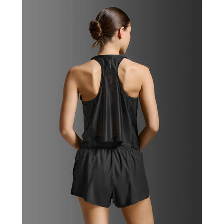 2XU Light Speed React Singlet femme - Noir / Noir réfléchissant