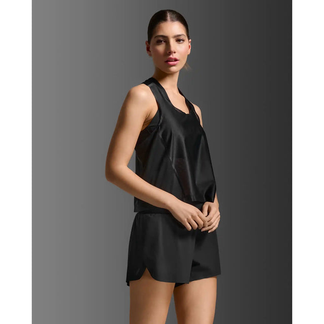 2XU Light Speed React Singlet femme - Noir / Noir réfléchissant