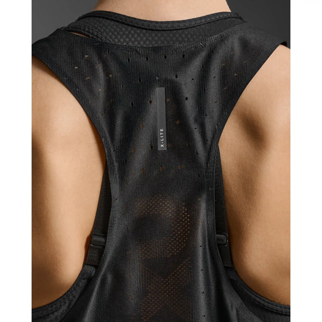 2XU Light Speed React Singlet femme - Noir / Noir réfléchissant