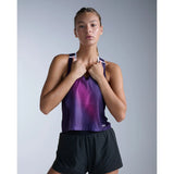 2XU Light Speed React Singlet women's - Violet Mist / Lavender Reflect