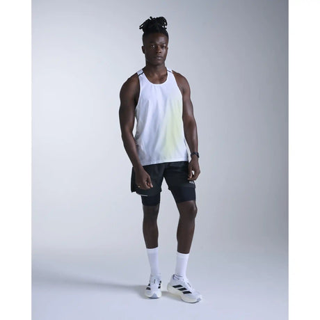 2XU Light Speed React camisole de course homme - Cool Matcha Mist / Black Reflect