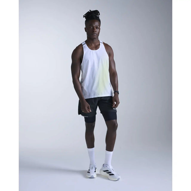 2XU Light Speed React camisole de course homme - Cool Matcha Mist / Black Reflect