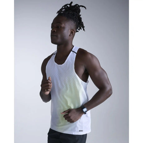 2XU Light Speed React camisole de course homme - Cool Matcha Mist / Black Reflect