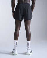 2XU Light Speed Stash short de course 5 pouces pour homme - Noir / Noir réfléchissant