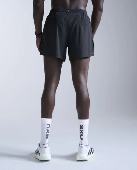2XU Light Speed Stash short de course 5 pouces pour homme - Noir / Noir réfléchissant