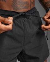 2XU Light Speed Stash short de course 5 pouces pour homme - Noir / Noir réfléchissant