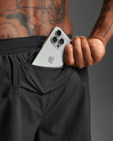 2XU Light Speed Stash short de course 5 pouces pour homme - Noir / Noir réfléchissant