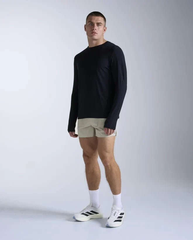 2XU Light Speed Stash short de course 5 pouces pour homme - Pebble / Noir réfléchissant