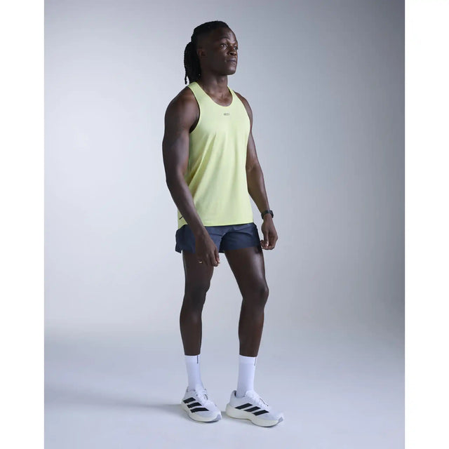 2XU Light Speed Tech camisole de course homme - Cool Matcha / Black Reflective