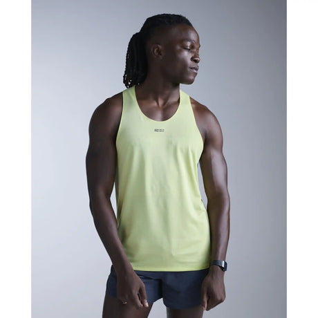 2XU Light Speed Tech camisole de course homme - Cool Matcha / Black Reflective