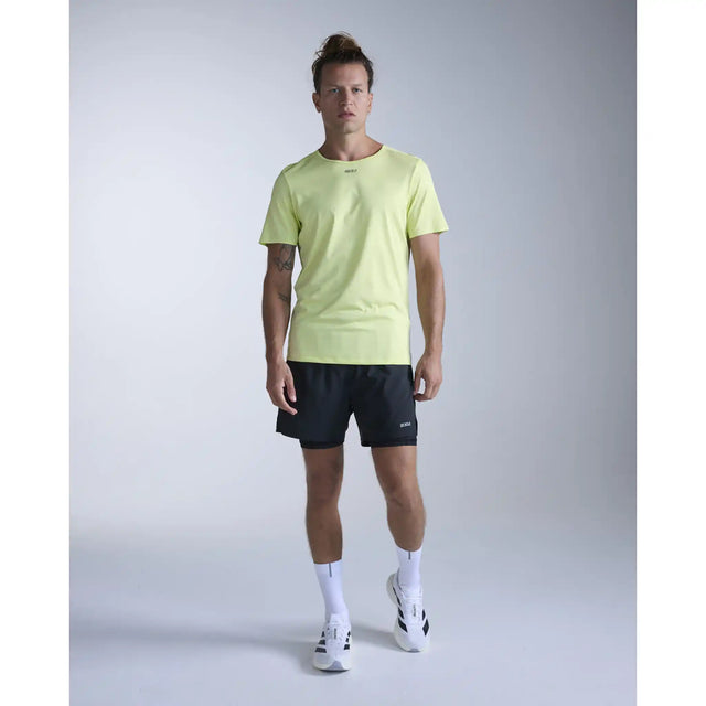 2XU T-shirt de course Light Speed Tech homme - Cool Matcha / Black Reflective