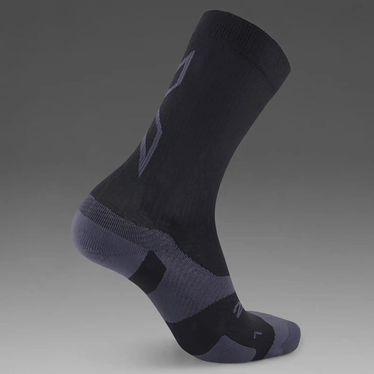 2XU Vectr Light Cushion Crew chaussettes de course - Noir / Titanium