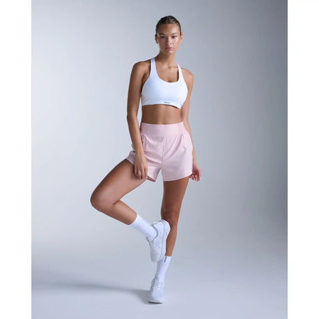 2XU Hi-Rise short 4 pouces femme - Pink Frost / Pink Reflective
