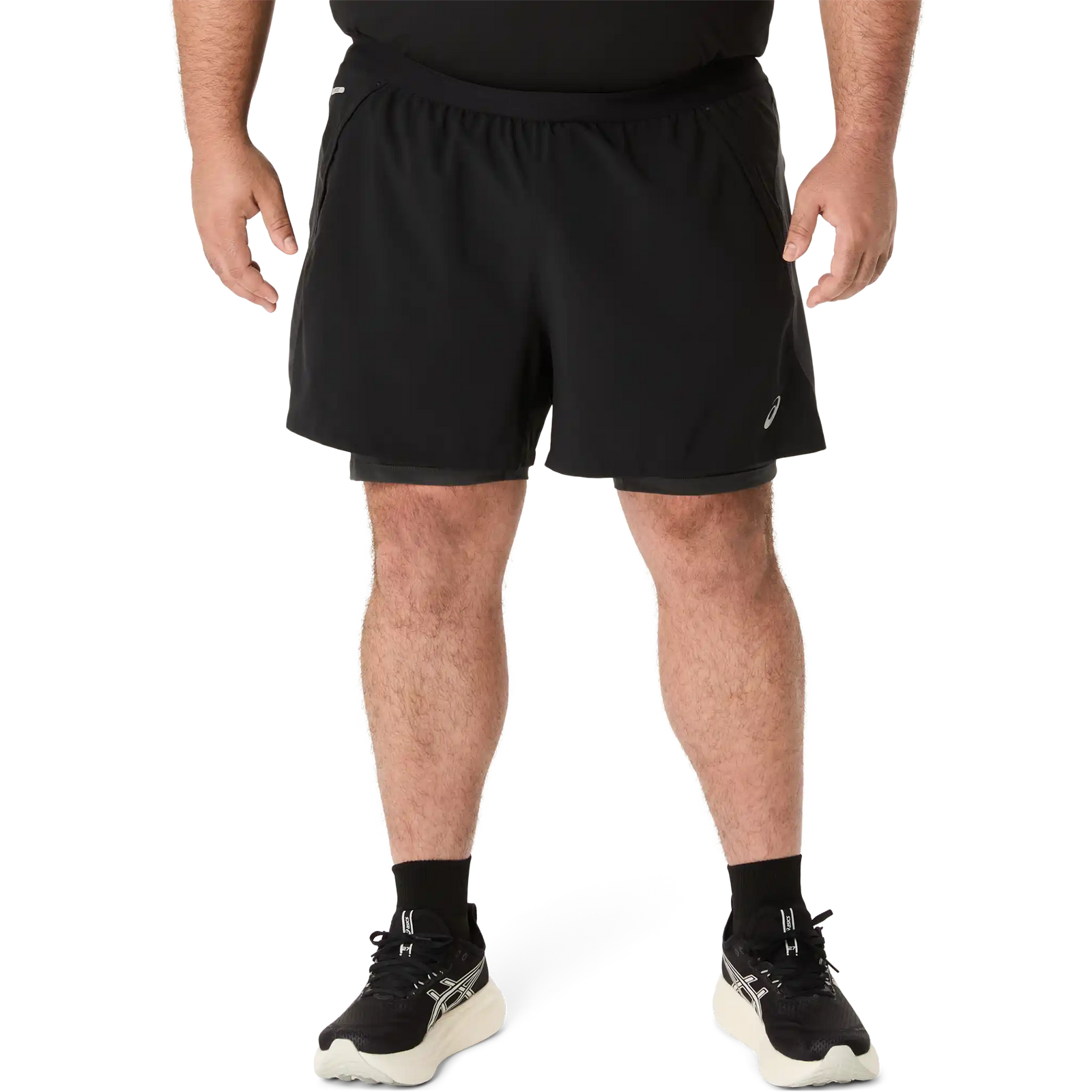 ASICS Road 2-en-1 short de course à pied 5 po homme - Noir performance