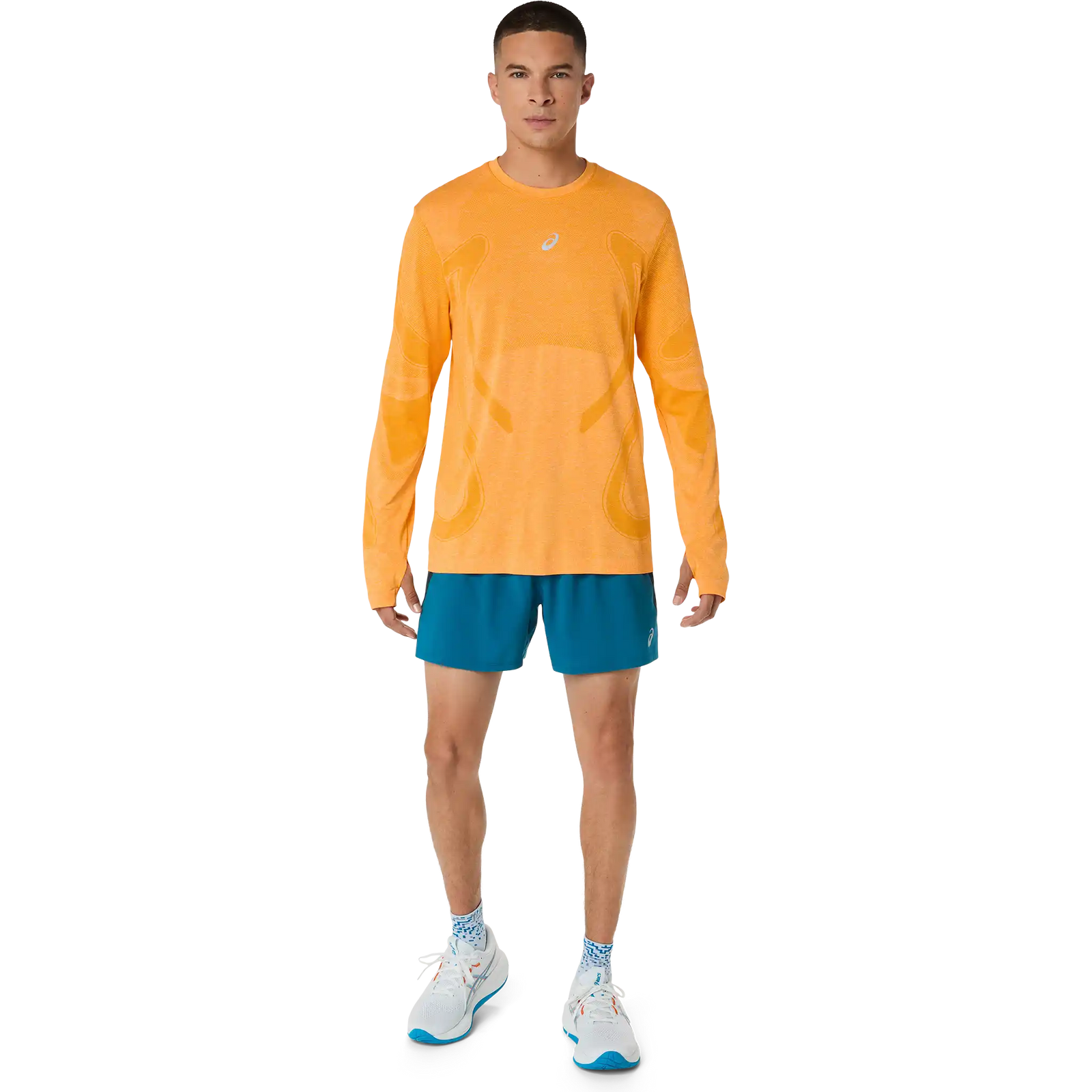ASICS Road men's 5 in running shorts - Tranquil Teal / Dark Teal / Yamabuki