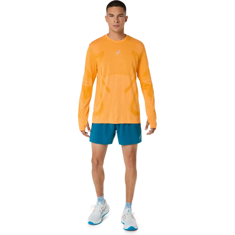 ASICS Road short de course à pied 5 po homme - Bleu sarcelle tranquille / Bleu sarcelle foncé / Yamabuki