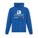 Hoodie Les Découvreurs à la course Bleu