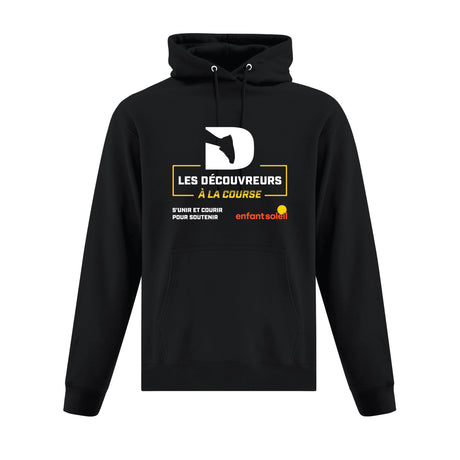 Hoodie Les Découvreurs à la course Noir