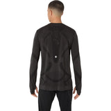 ASICS Road Seamless long-sleeve running top for men, Performance Black colour — back view