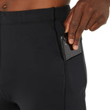 Short de course à pied ASICS Road Sprinter pour homme, coloris Performance Black — gros plan sur la taille élastique