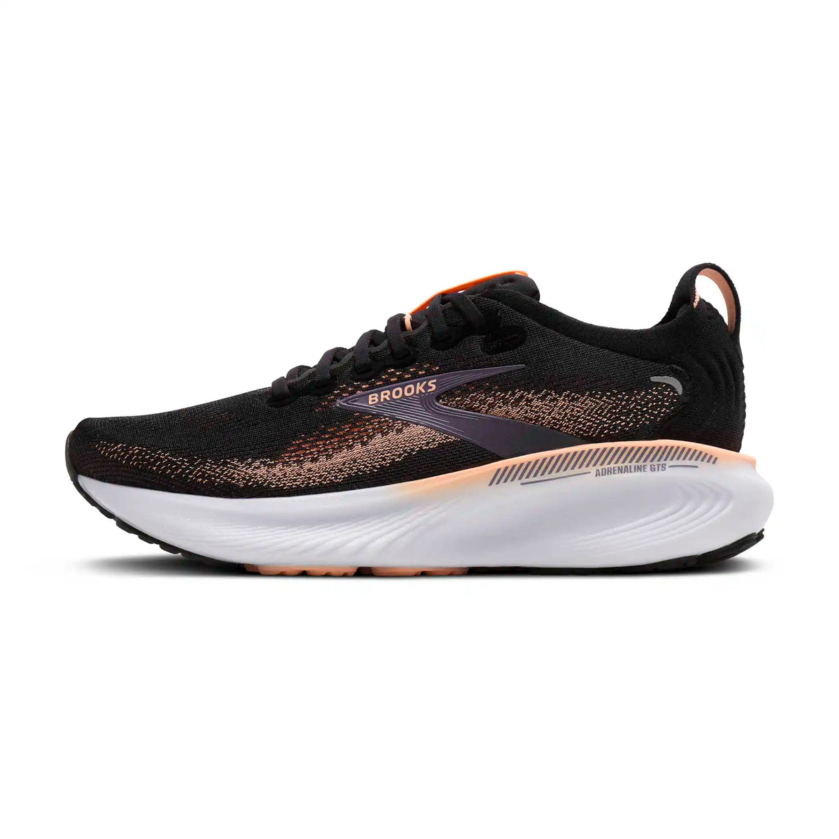 Brooks Adrenaline GTS 25 chaussures de course femme - Black / Peach / Mulled Grape