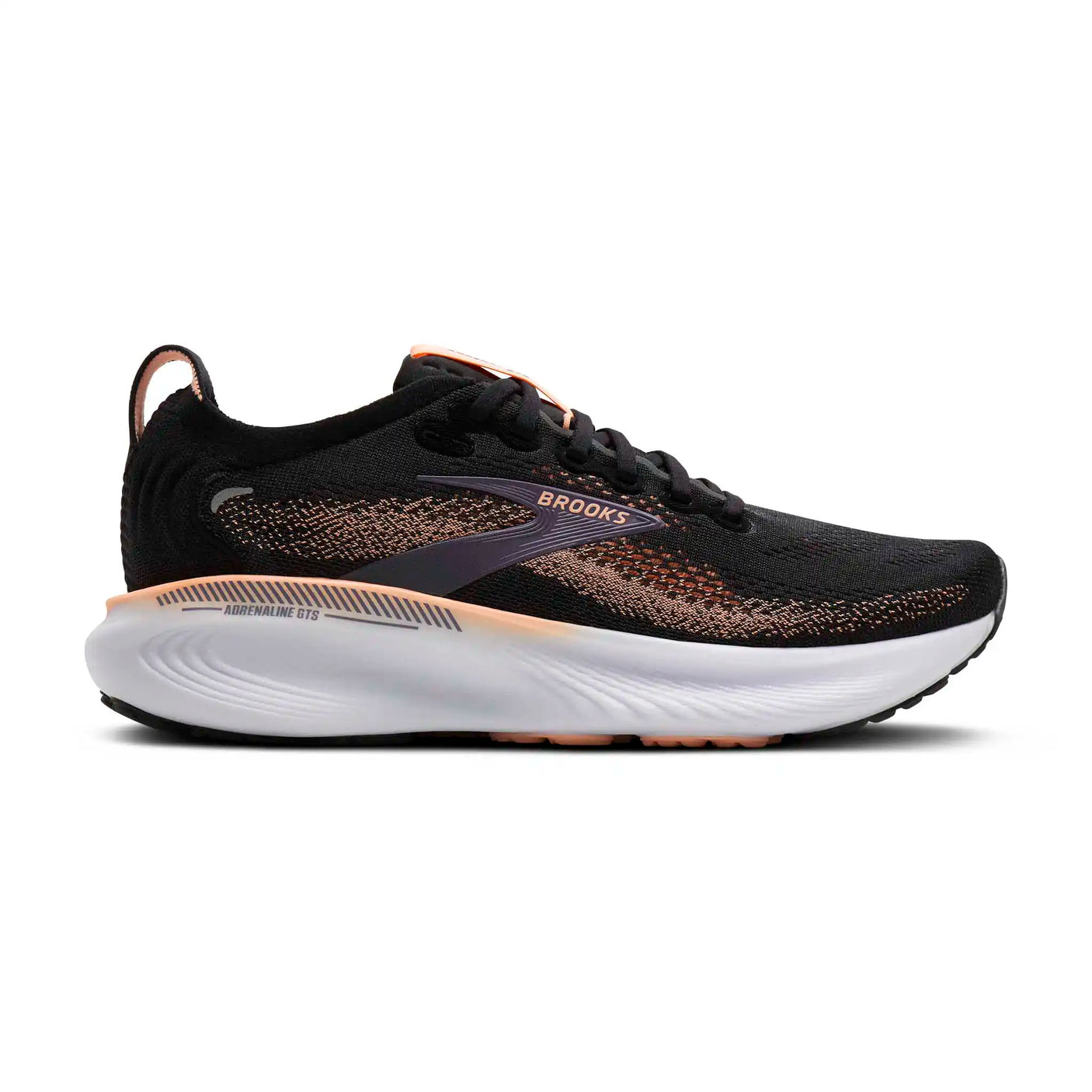 Brooks Adrenaline GTS 25 chaussures de course femme - Black / Peach / Mulled Grape